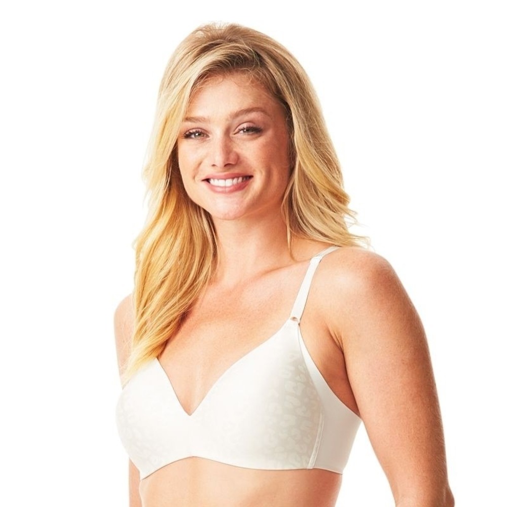 NWOT Warner's 40B No Side Effects Front Close Bra RB2561A Ivory Cheetah 121117